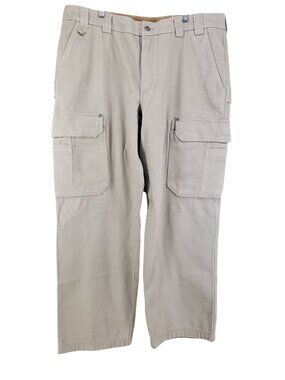 Duluth Trading Co Mens Size 42 Tan Cargo Pants Gusseted Design